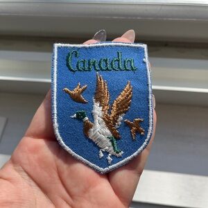 Canada Embroidered Patch with Flying Duck